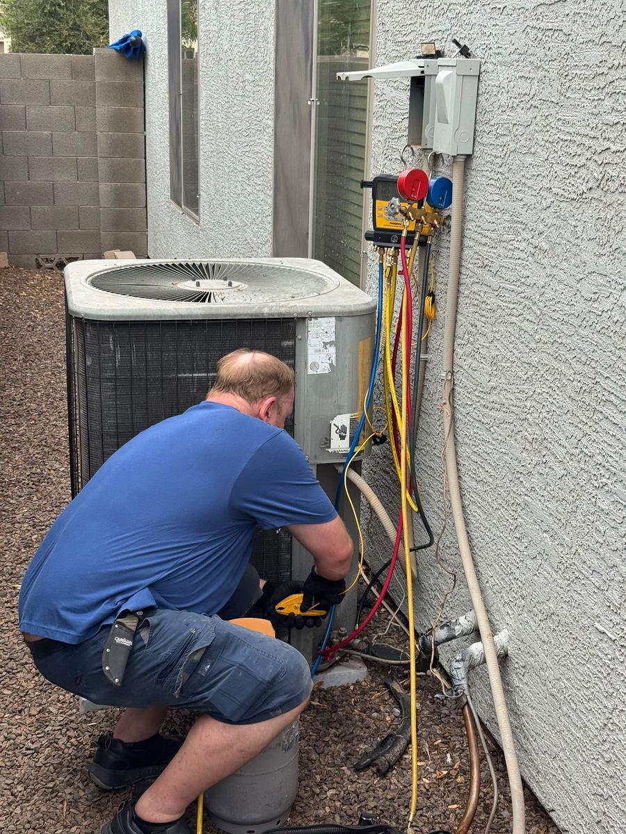 AC repair on a residential unit in Gilbert, AZ by Airpex